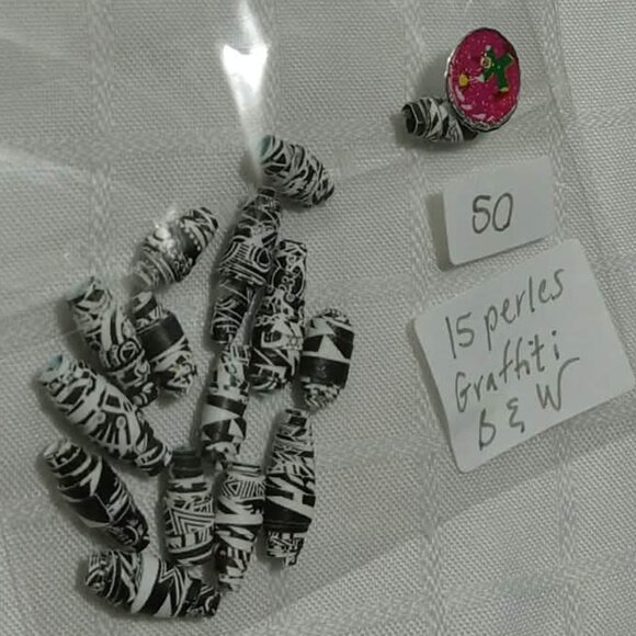 Valiumium Other - One-of-a-kind handmade/hand rolled paper beads/jewelry making/craft supplies/DIY